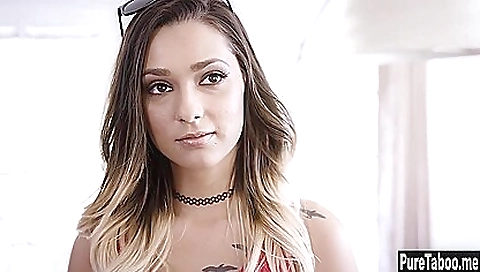 Busty brunette teen with a hairy pussy and big booty