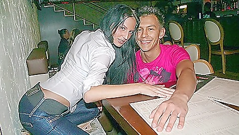 Sexy brunette milf enjoys some sexy sex in a public restroom