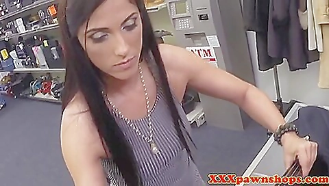 Busty pawnshop housewife with a huge pecker is fucked