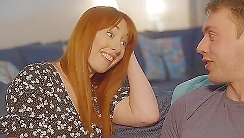 Big ass redhead with a tattooed booty getting cunnilingus