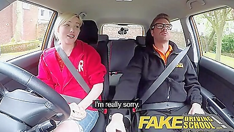 Blonde babe with a hairy pussy fucks a guy in the car