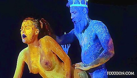 Stunning porn chick with busty ass fucks her cock and pussy