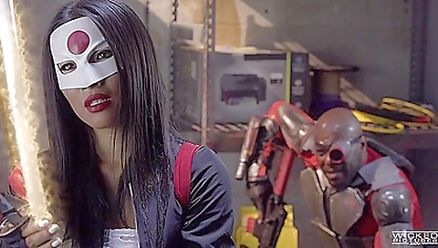 Deepthroated as a black cock is the best way to suck