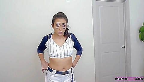 Busty redhead with a nice tattooed ass has a threesome