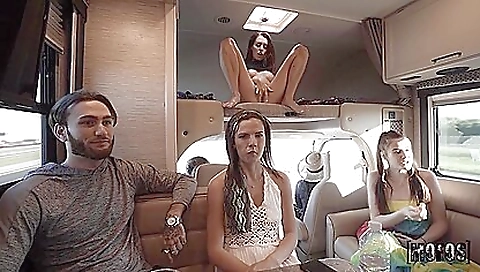 Big ass brunette girl is getting fucked on the beach