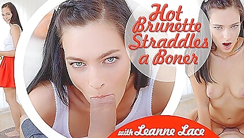 Leanne Lace And Lee Anne - Hot Brunette Straddles A Boner