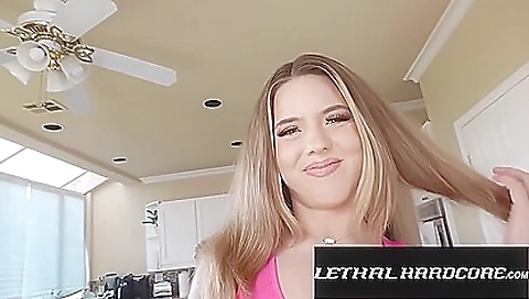 Busty teen with a sexy body has an awesome sex scene