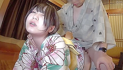 Japanese girl gets wet and gets fucked by her handsome lover