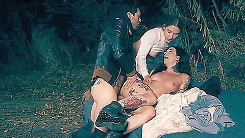 Horny blonde with a nice face gets fucked in the back